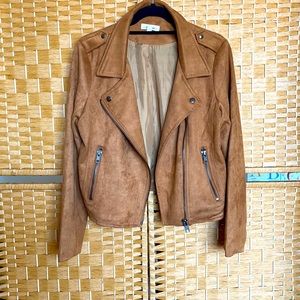 Faux Suede moto jacket